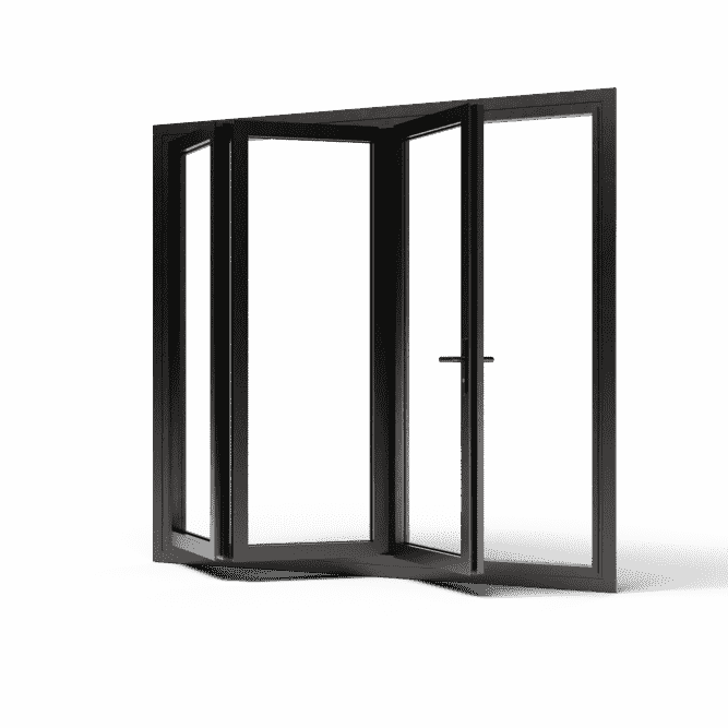 3-delige harmonicadeur | meevouwende loopdeur (buitendraaiend)