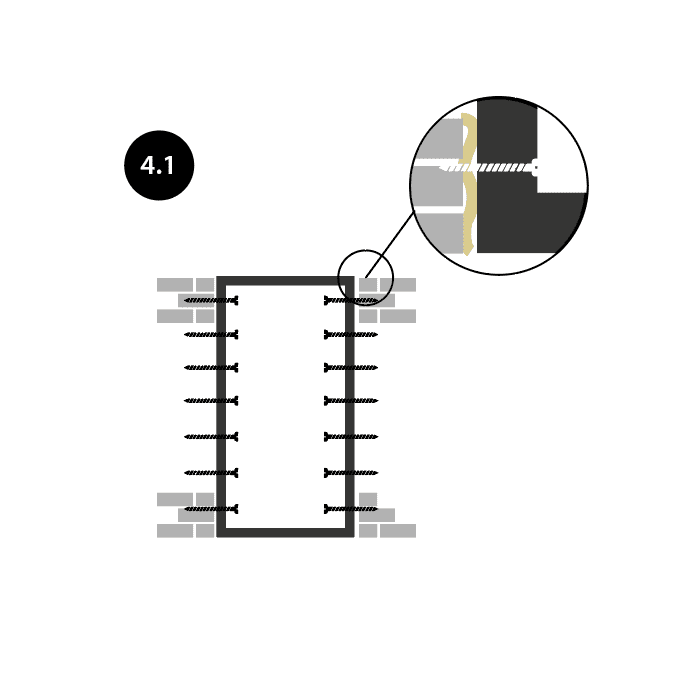 Montagetips: Houten deurkozijn plaatsen met deur. Stap 4.1